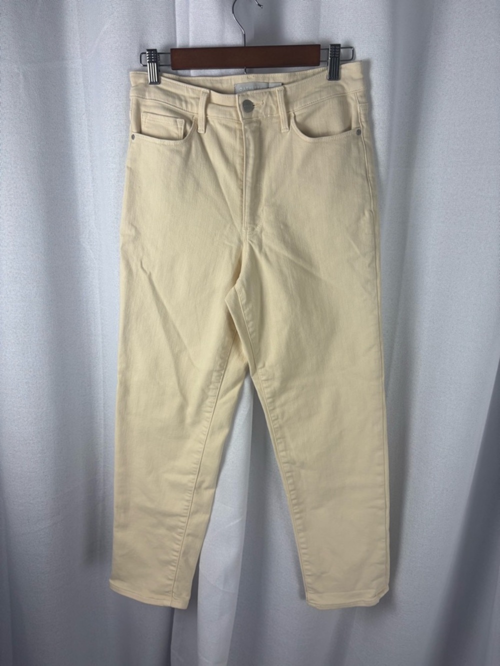 Athleta sculptek Skinny Jeans Cream Butter Size 6 EUC